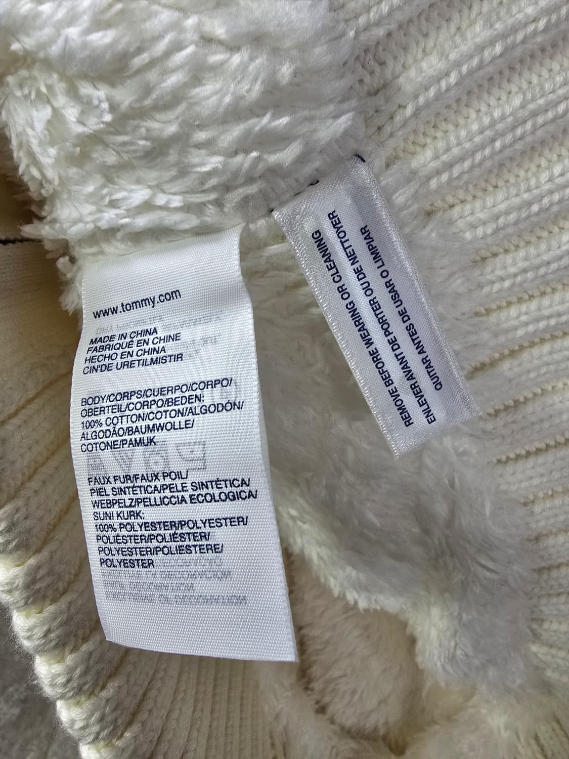 타미힐피거 케이블 니트 양털배색 조끼 상품이미지4