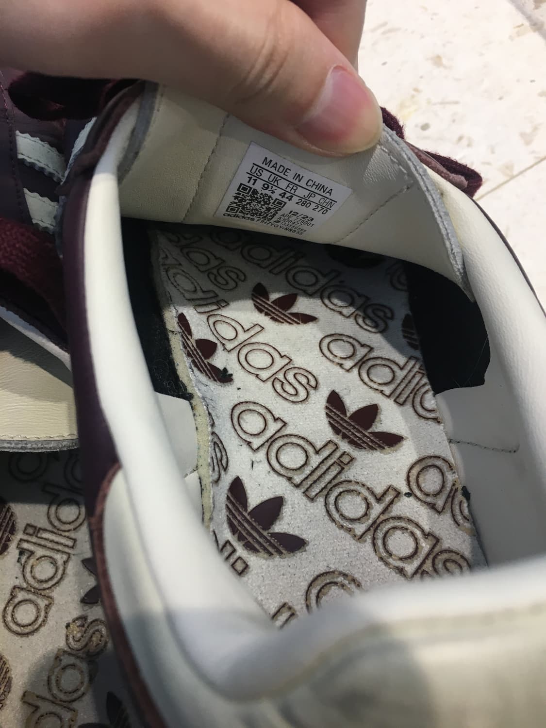 아디다스 삼바 마룬 크림 화이트 상품이미지5