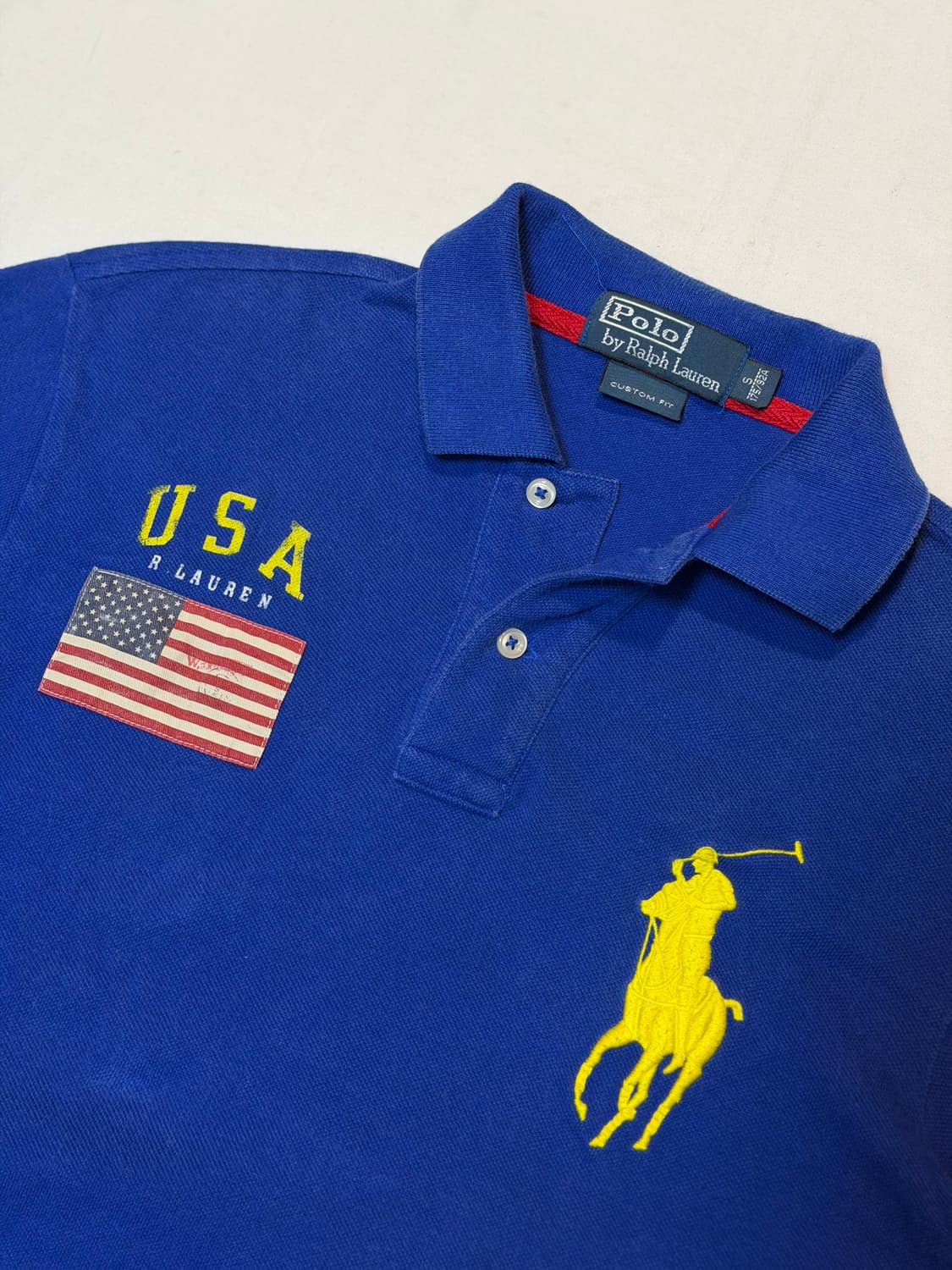 폴로 빅포니 치프키프 성조기 USA 반팔 카라티 블루 상품이미지2