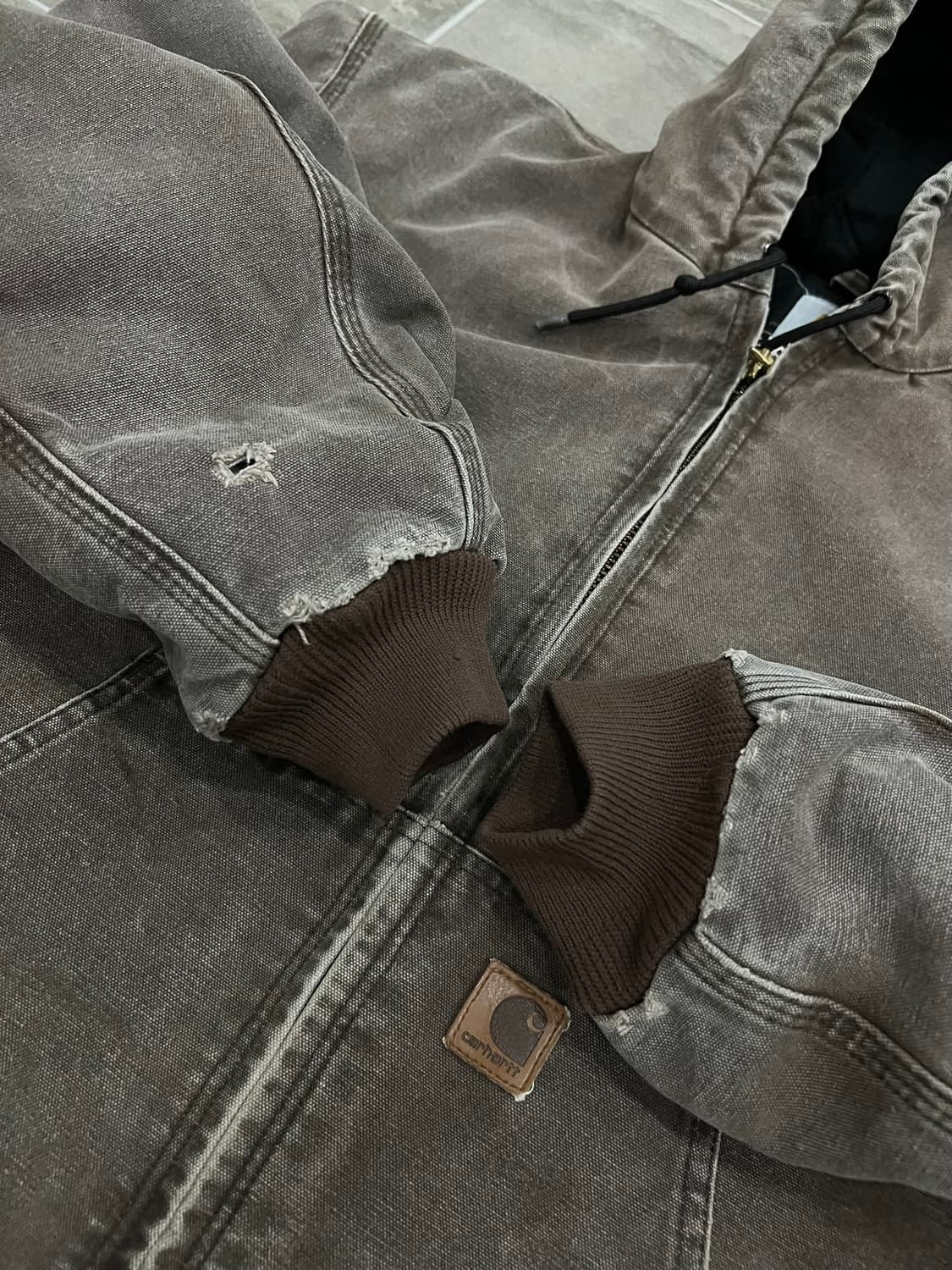 (XL)칼하트 덕 액티브 후드자켓 J130 CHT 체스트넛 상품이미지7