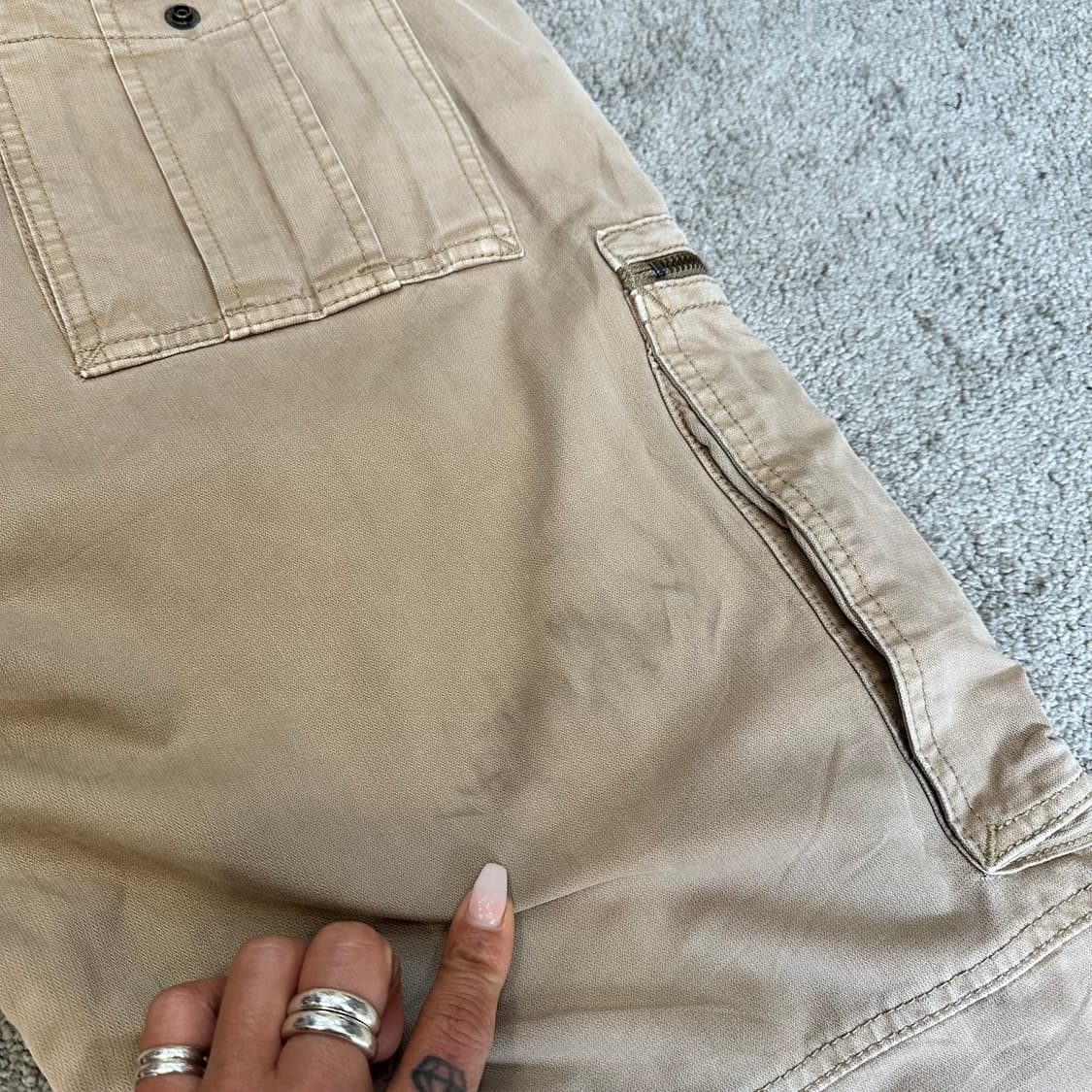 빈티지 베이지 멀티 포켓 카고 팬츠(32) 상품이미지3