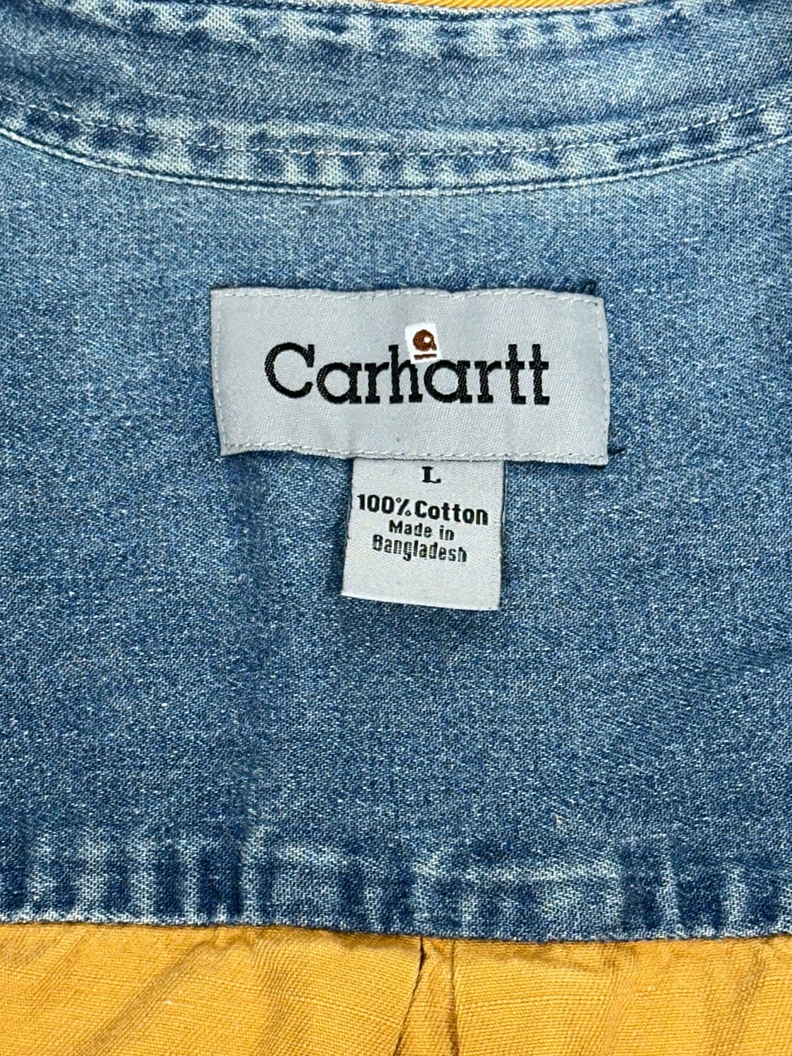 칼하트 옐로우 워크 셔츠 솔리드 오버핏 셔츠 자켓 L 상품이미지7