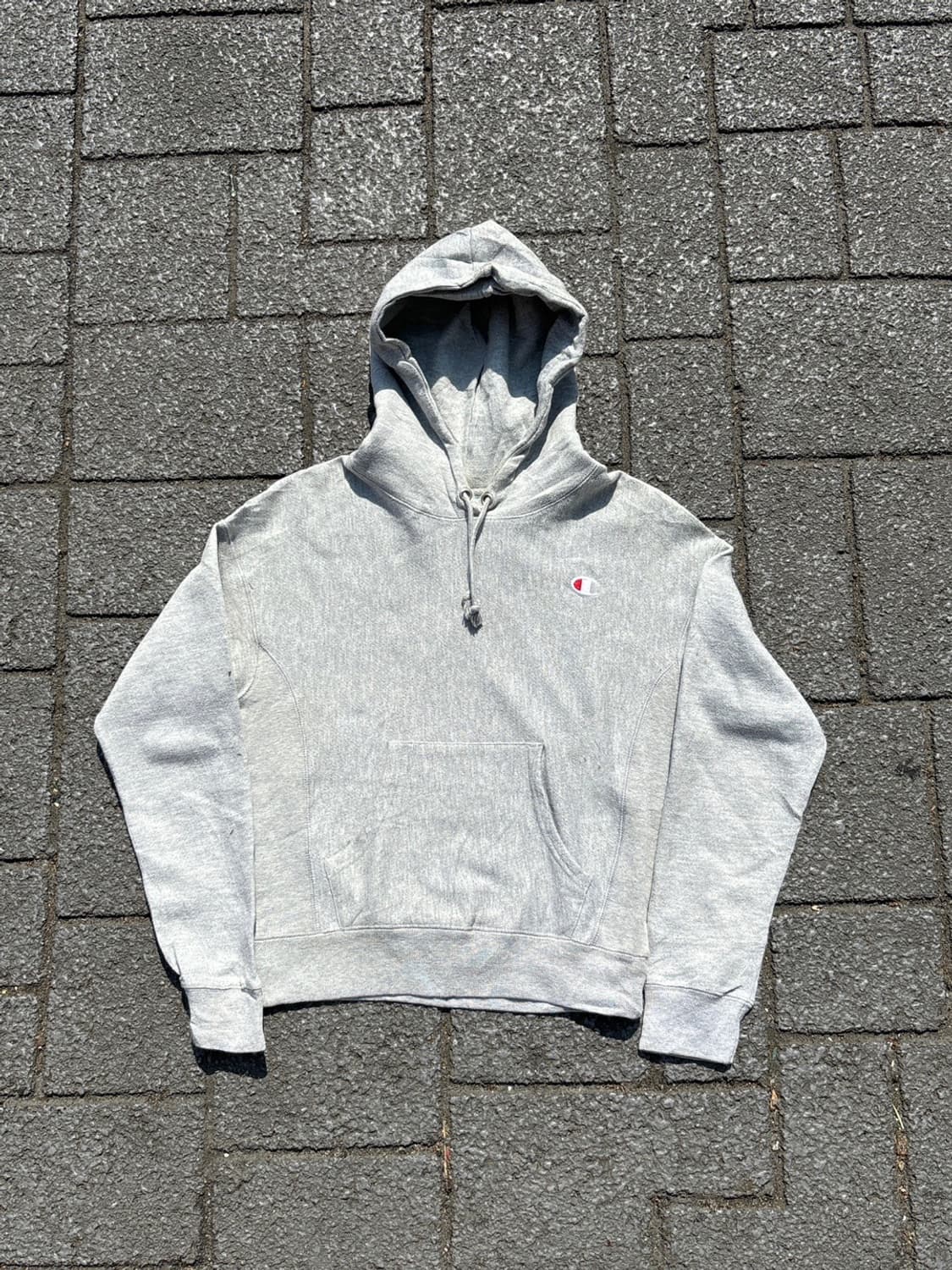 챔피온 리버스위브 후드티 그레이 상품이미지5
