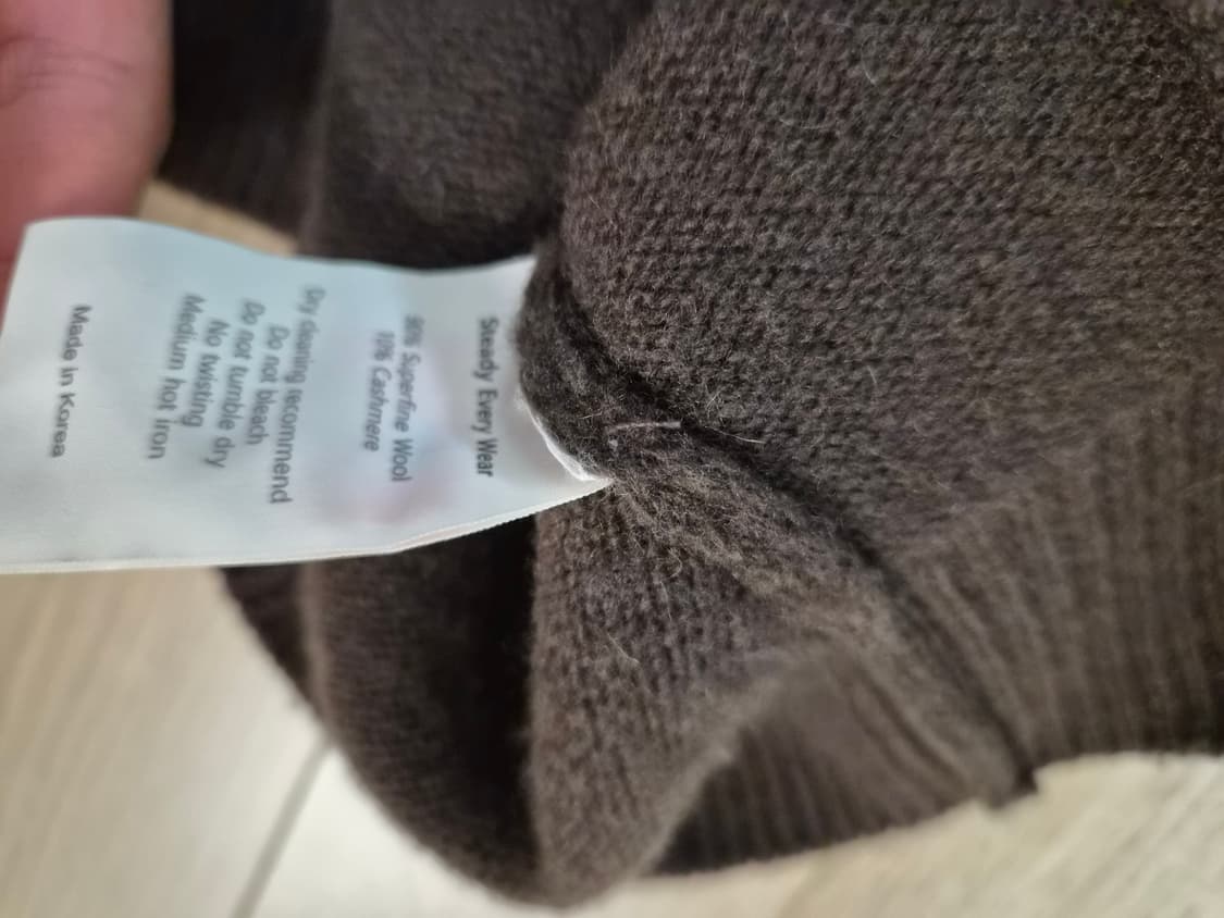 스테디에브리웨어 sew 코지 울 캐시 후드 니트 브라운 3 상품이미지3