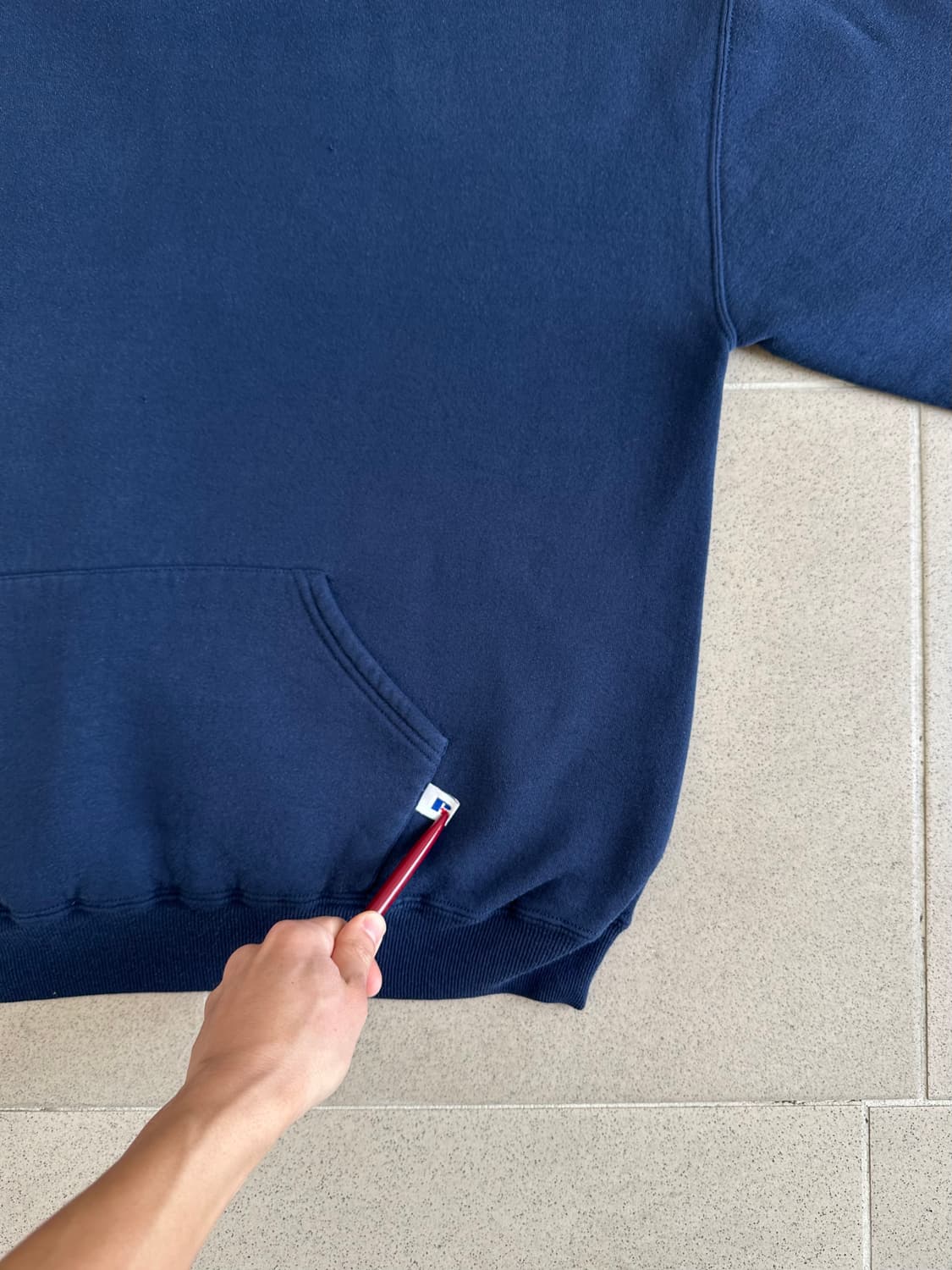 90s 빈티지 러셀 후드 네이비 XL USA 상품이미지3