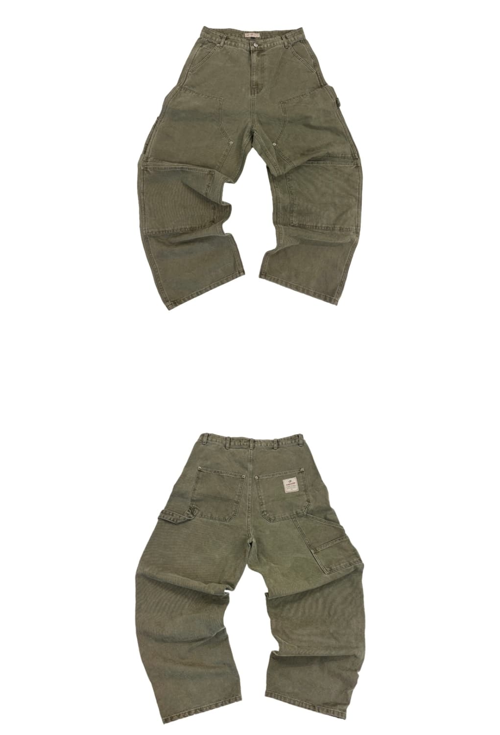 아오이로 커티드 더블니 팬츠 올리브[2] 상품이미지2