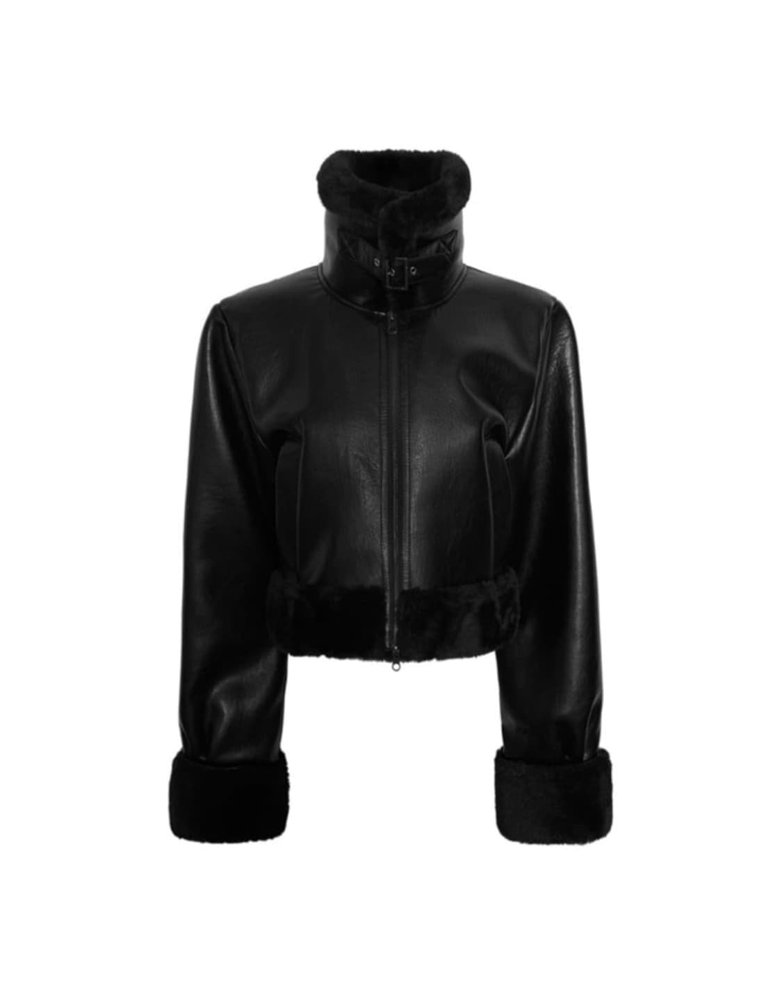 보헤미안서울 21fw 무스탕 블랙 상품이미지1