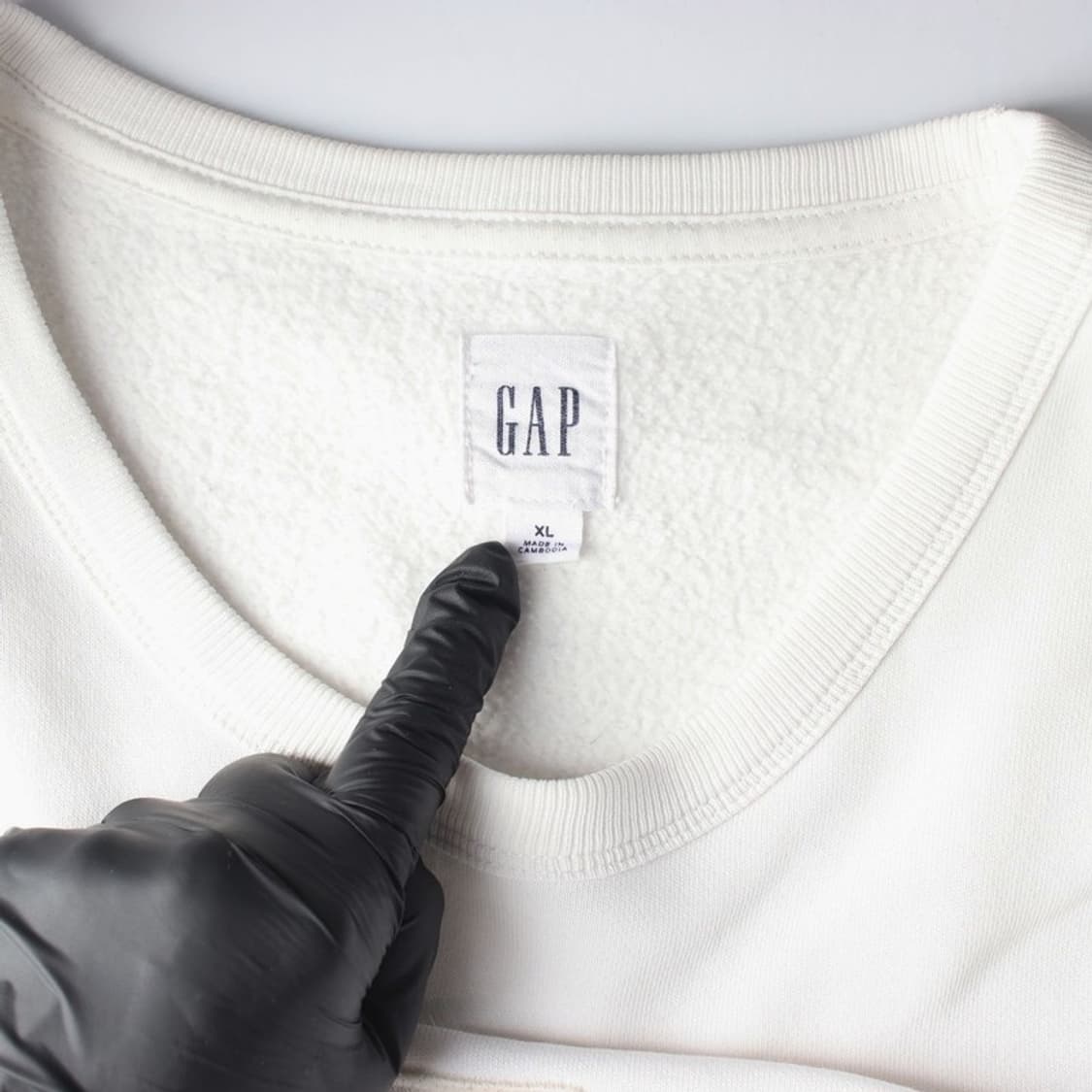 GAP 크림 빅로고 기모 맨투맨 XL 상품이미지5