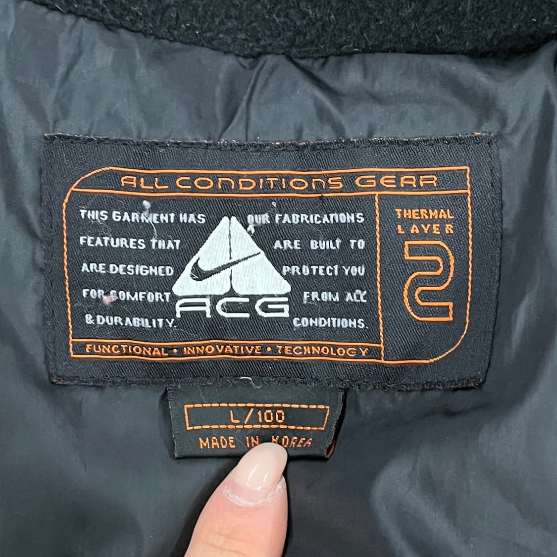[정품/L] 나이키 acg 블랙 패딩 점퍼 b15 상품이미지5