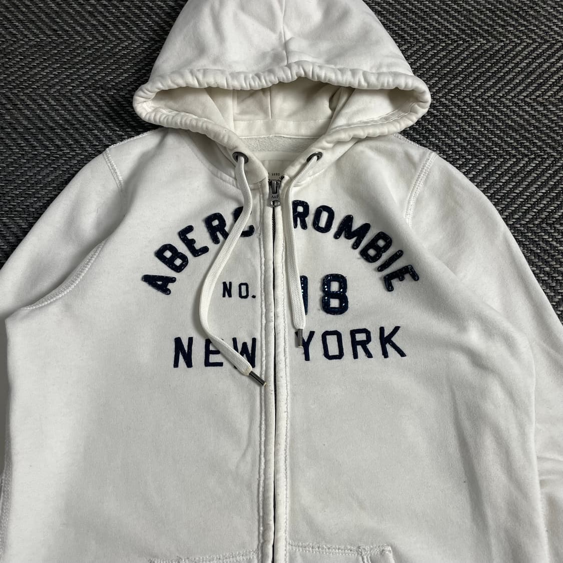 아베크롬비 y2k 빈티지 화이트 후드집업y 3735 상품이미지5