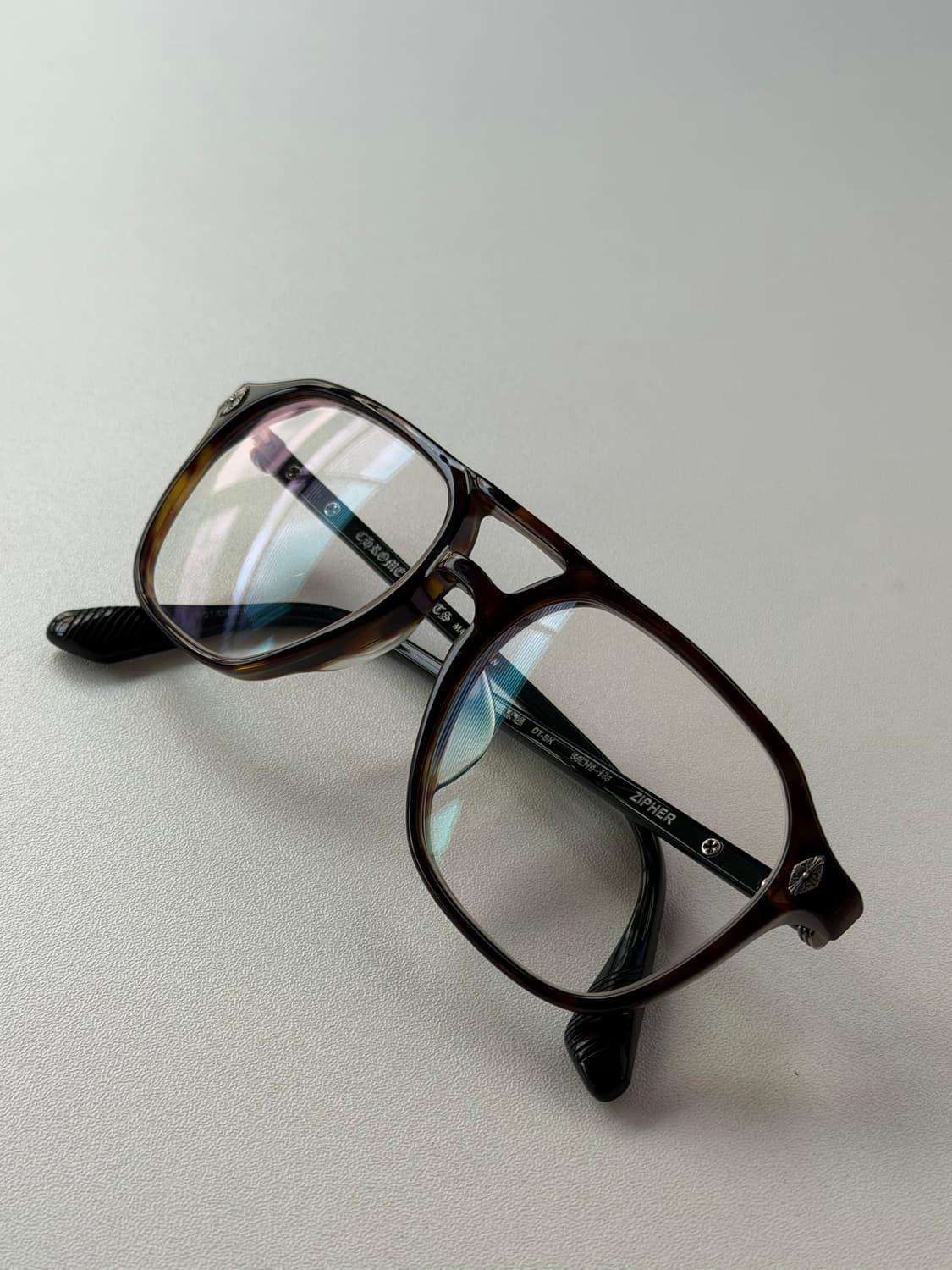 크롬하츠 지퍼 다크 톨토이즈 블랙 안경 상품이미지3