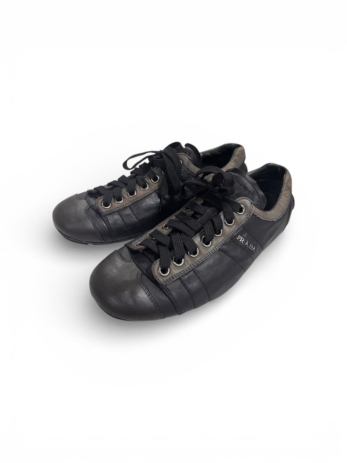 [280] 프라다 스포츠 아카이브 로고 브라운 레더 스니커즈 상품이미지1