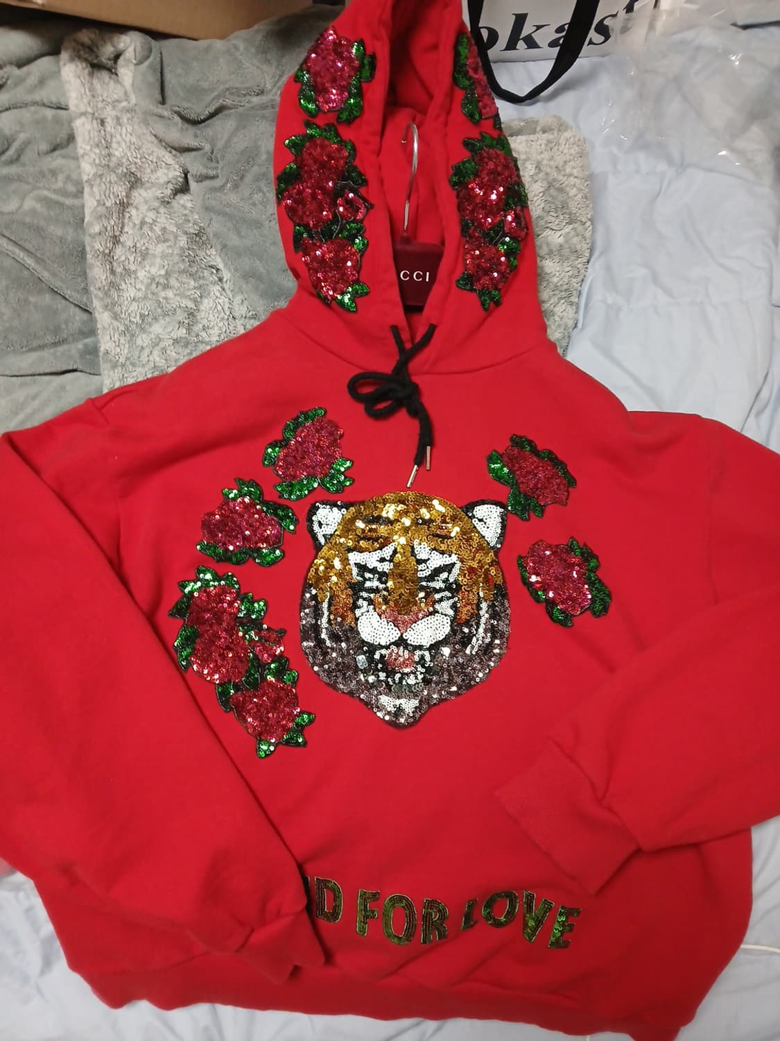 구찌 st 호랑이 스팽글 후드티 100 상품이미지7