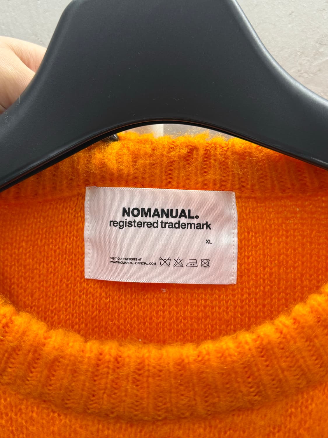 NOMANUAL 노매뉴얼 니트 오렌지 XL 상품이미지4