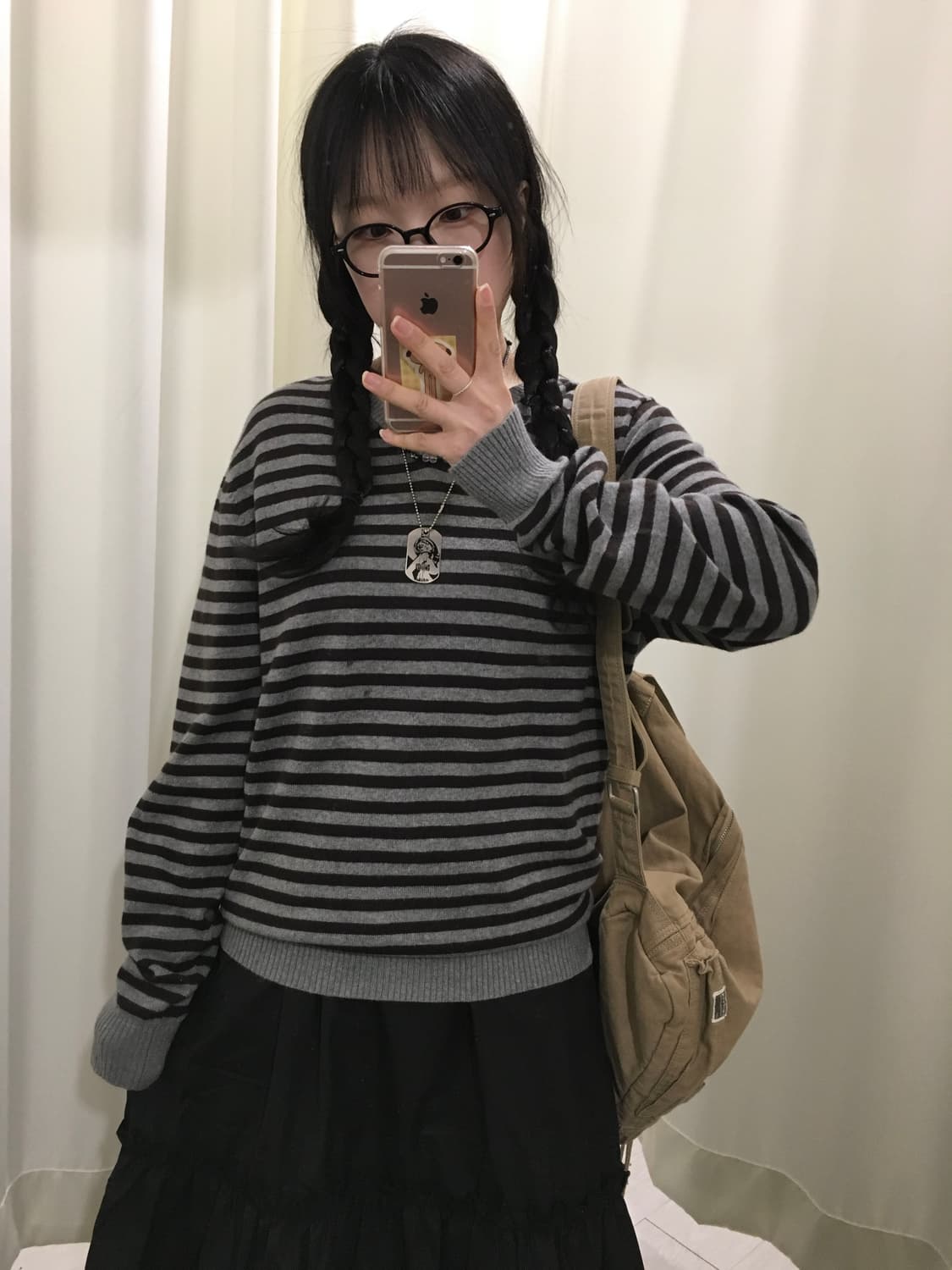 Back number brown stripe knit  상품이미지4