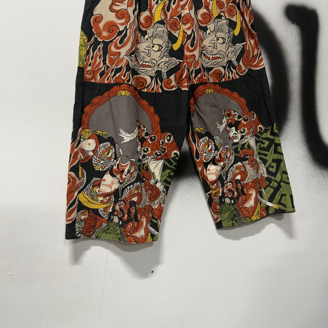 VTG 빈티지 재패니즈 오리엔탈 올드스쿨 타투 프린팅 쇼트 팬츠 상품이미지4