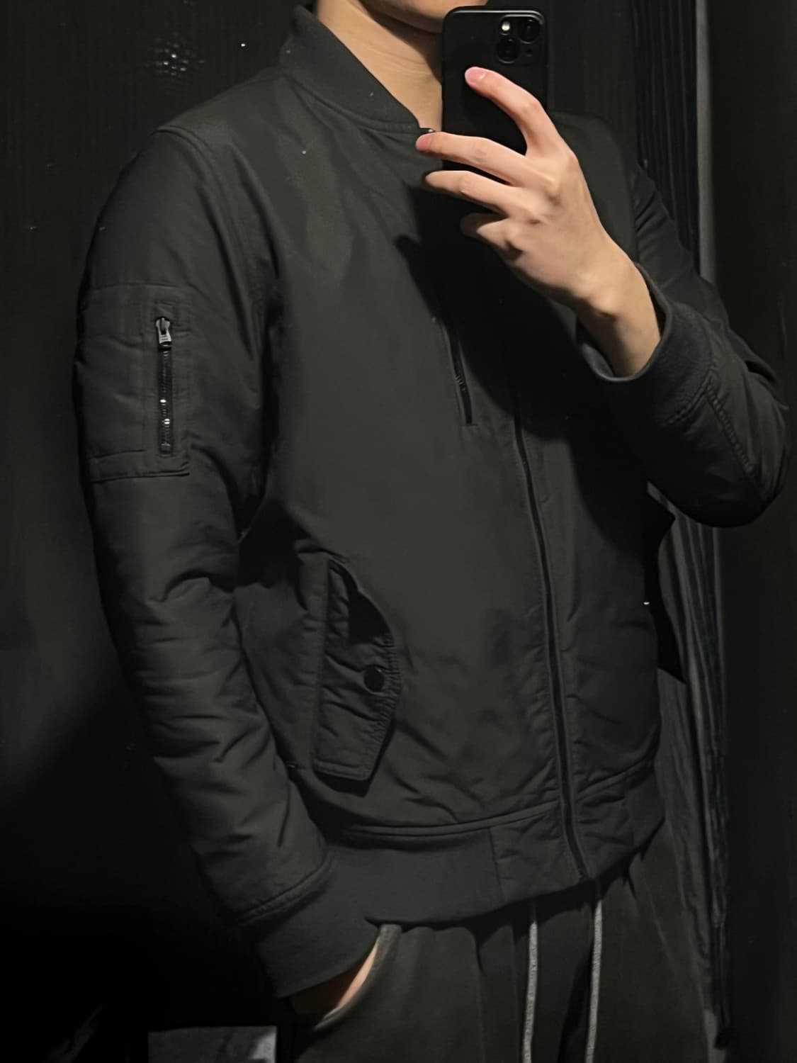 타미힐피거 카키 멀티포켓 암포켓 패디드 밀리터리 항공점퍼 마원 MA1 S 상품이미지1