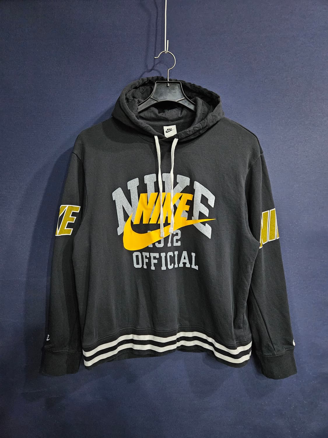 나이키 프린팅 블랙 남성 세미오버핏 110 후드티  상품이미지1