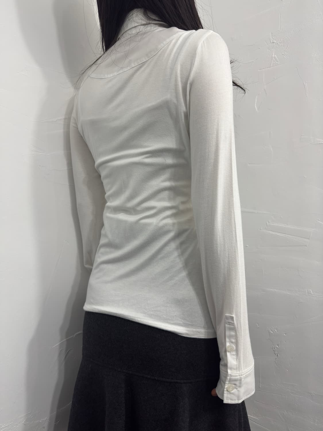 lautreamont white pintuck detail shirt 상품이미지3