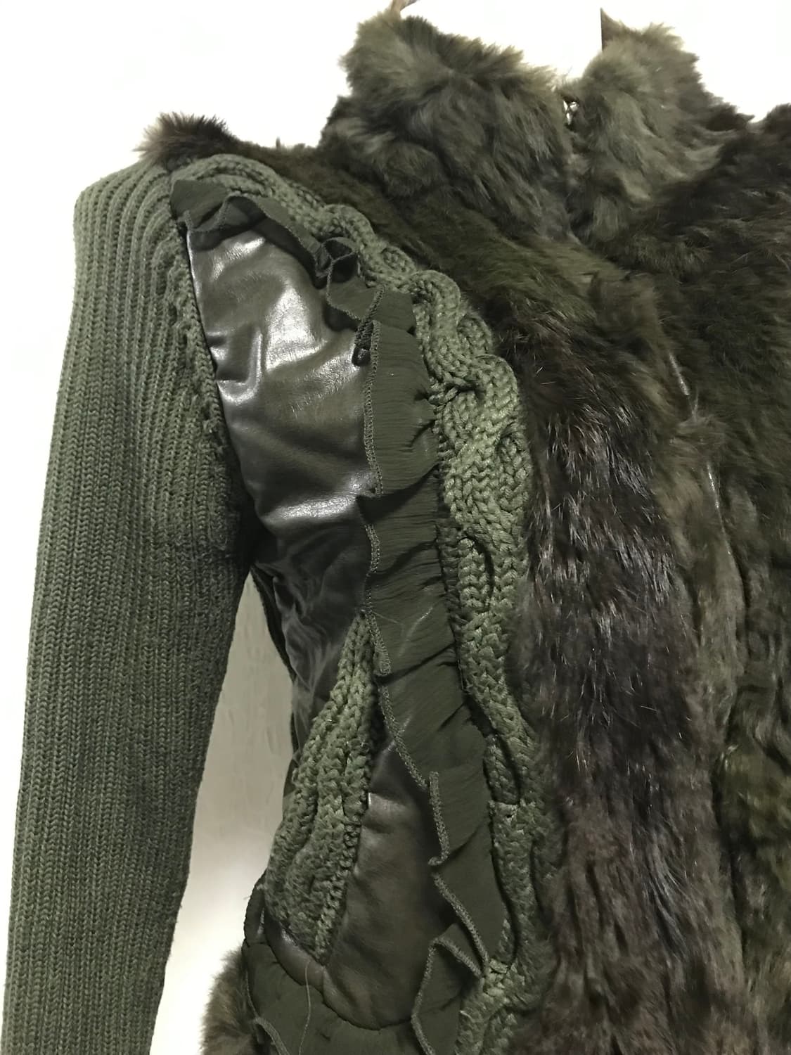 빈티지 페어리 y2k 래빗퍼 니트 투웨이 하이넥 집업 상품이미지5