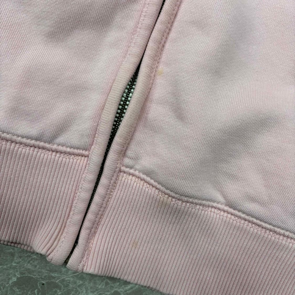 후아유 y2k 베이비핑크 러블리힙 걸즈 스웻 후드집업 희귀져지(M) 상품이미지10