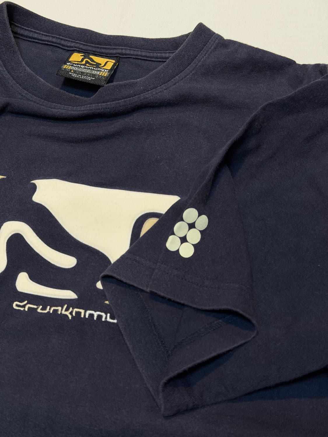 00s Drunknmunky 힙합 빈티지 반팔 티셔츠 블랙 상품이미지4