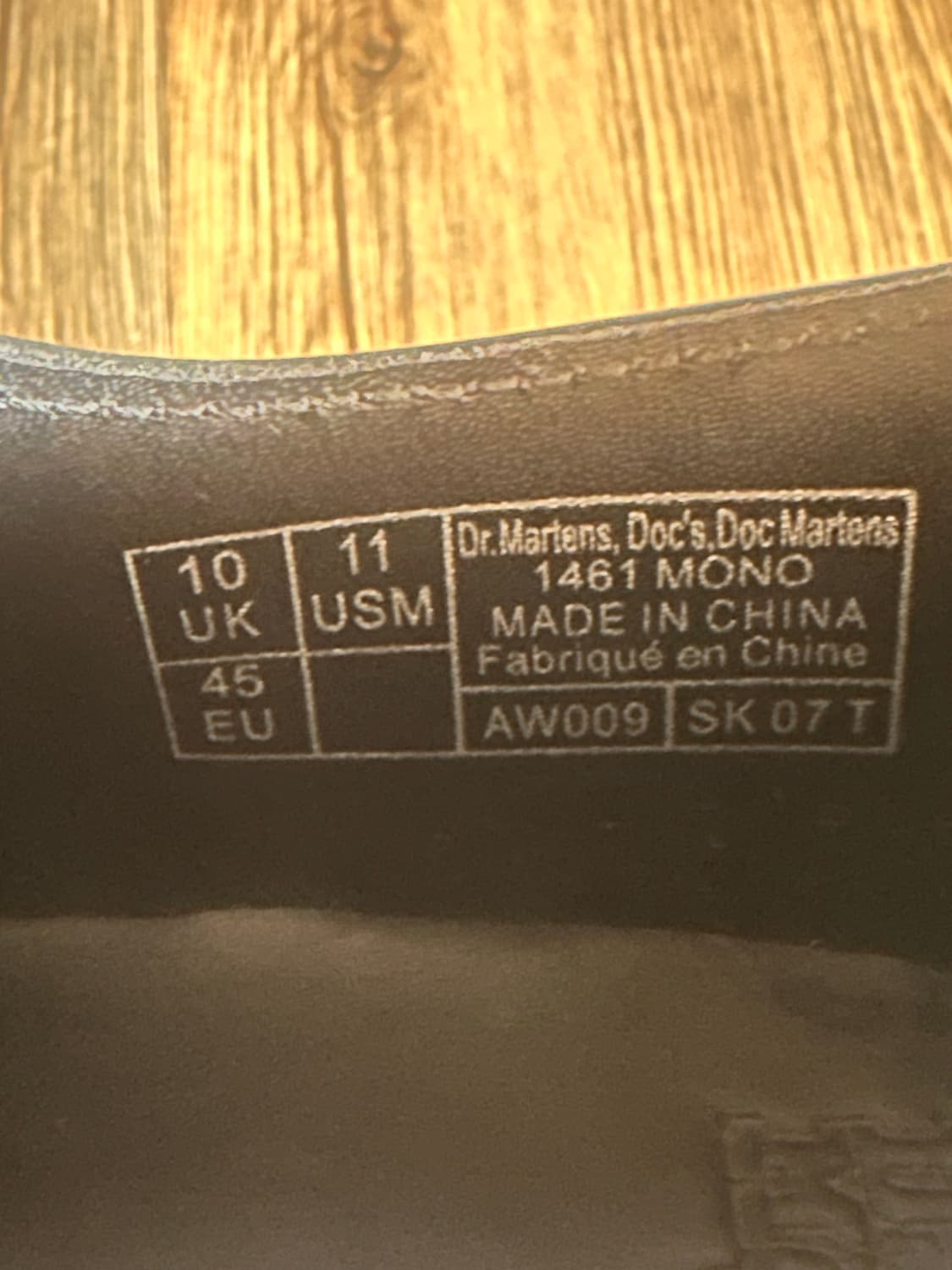 (US11, 290) 닥터마틴 1461 모노 상품이미지9