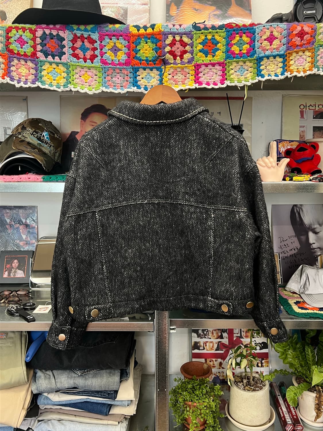 DOSDIOSA 스티치 디테일 크롭 자켓 상품이미지2