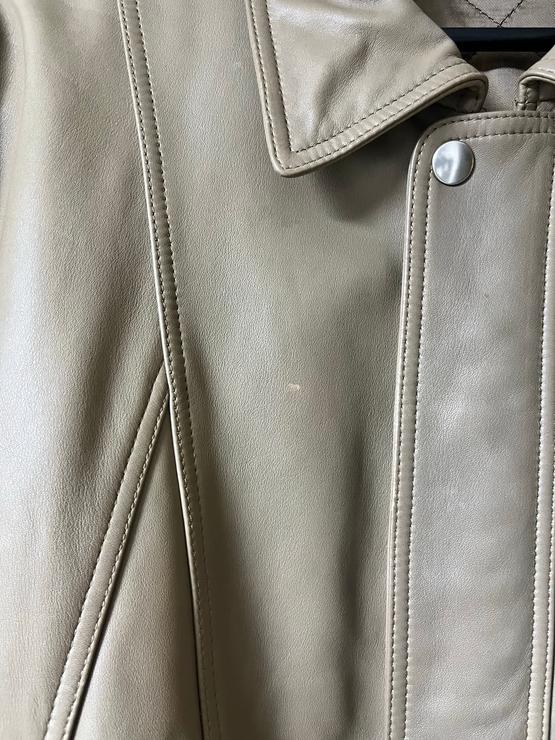 선플라워 90s 레더 봄버 자켓 상품이미지6