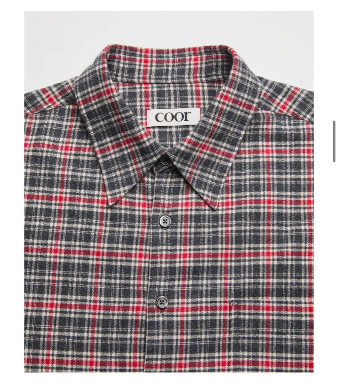 쿠어 / 컷오프 체크 셔츠 상품이미지2