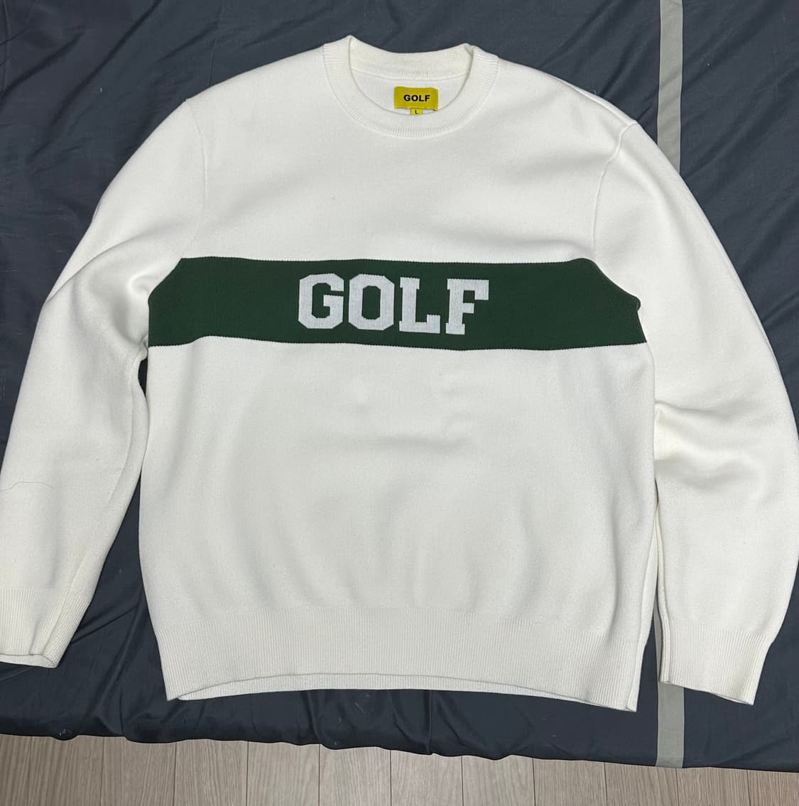 22FW 골프왕 컬리지 로고 니트 스웨터 상품이미지1