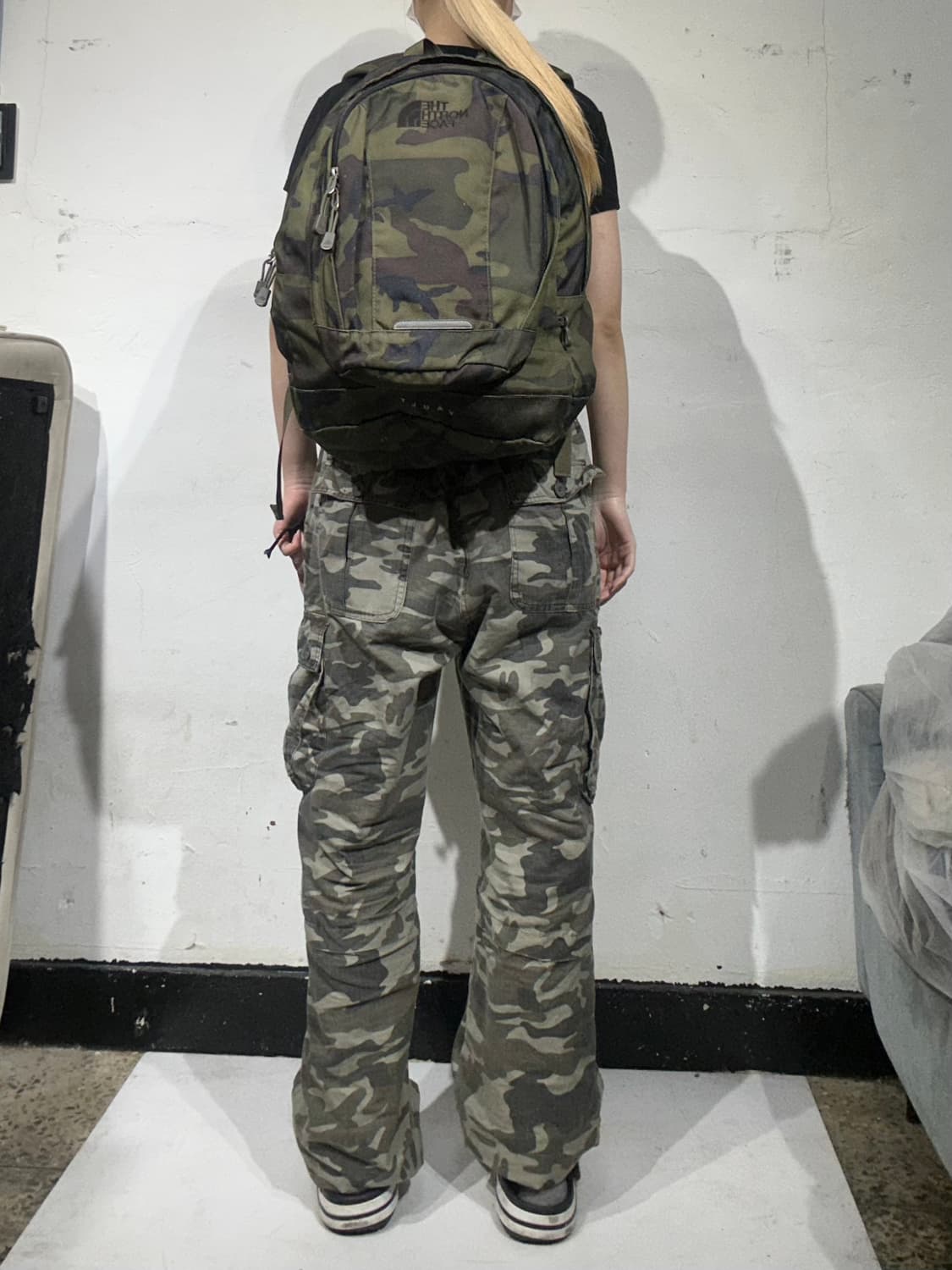 노스페이스 카키 밀리터리 카모 백팩 가방  상품이미지3