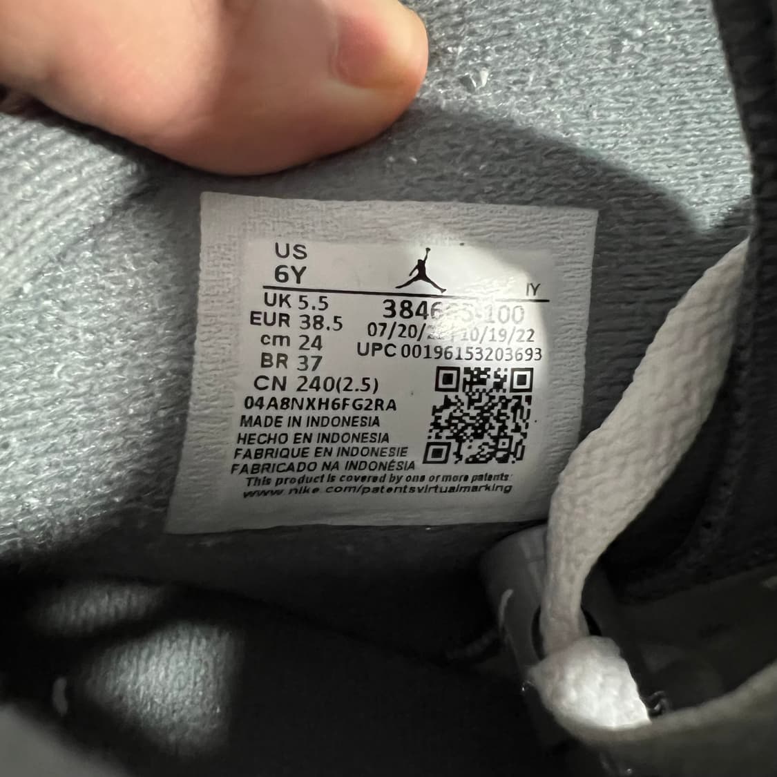 [240] 나이키 에어조던 6 레트로 쿨그레이 상품이미지6
