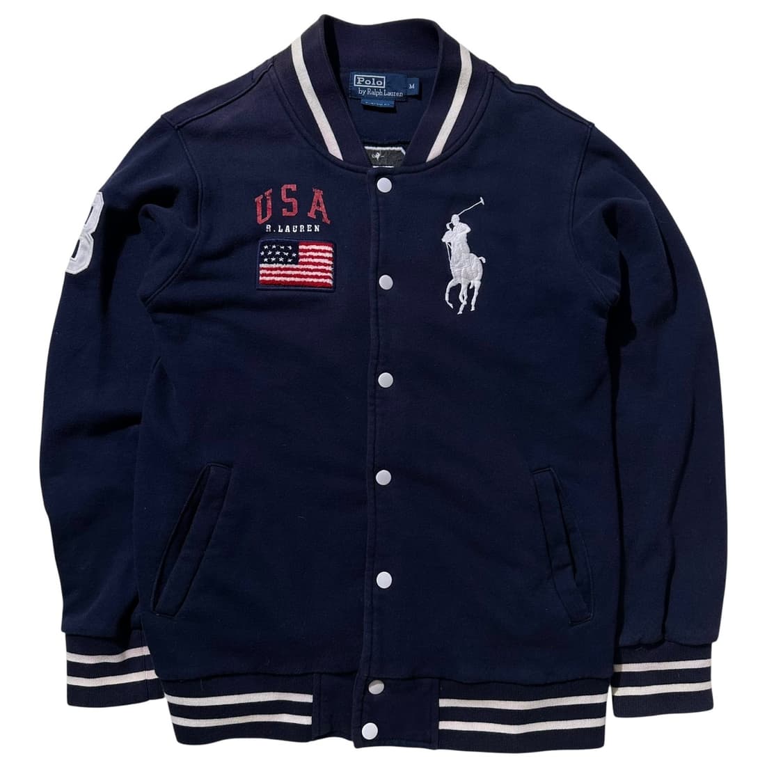 폴로 랄프로렌 빅포니 USA 성조기 코튼 블루종 자켓 상품이미지1