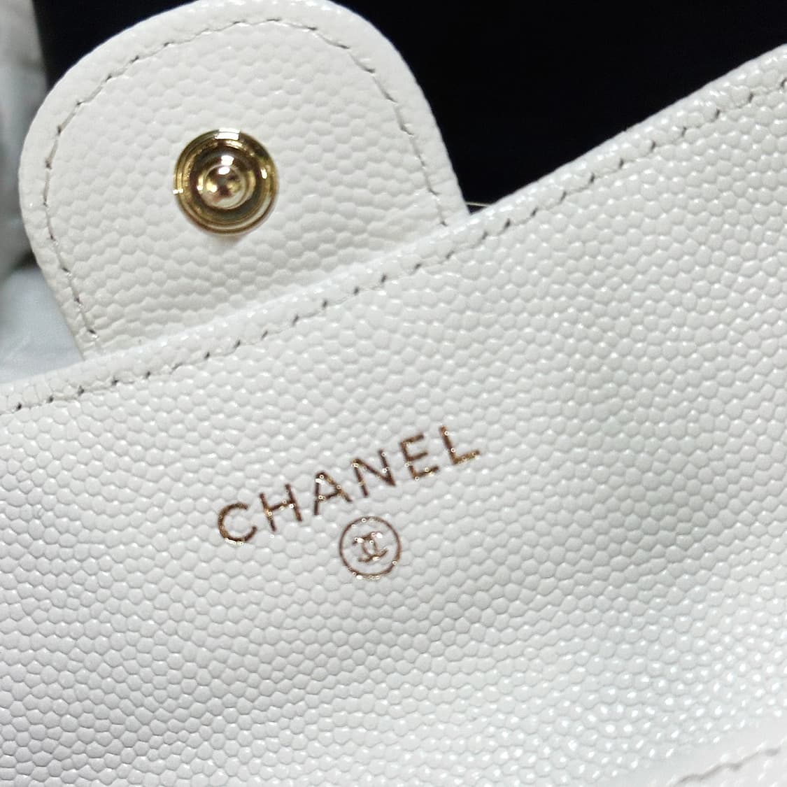 [풀구성/정품]샤넬 카드지갑 화이트 캐비어 새상품 상품이미지5