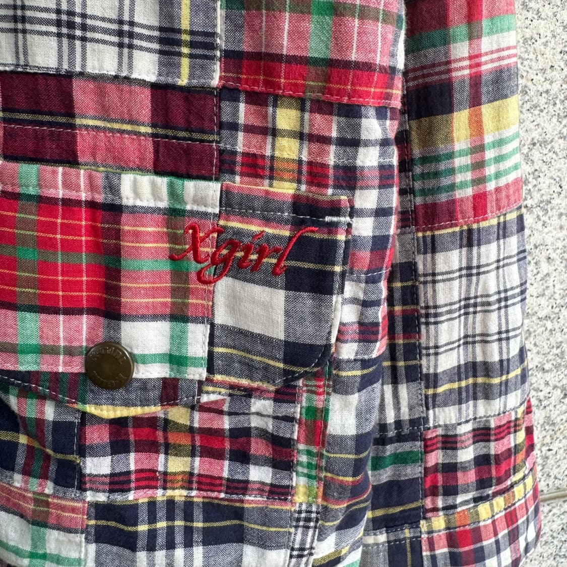 엑스걸 JPN 패치워크 로고 코튼 자켓 상품이미지7