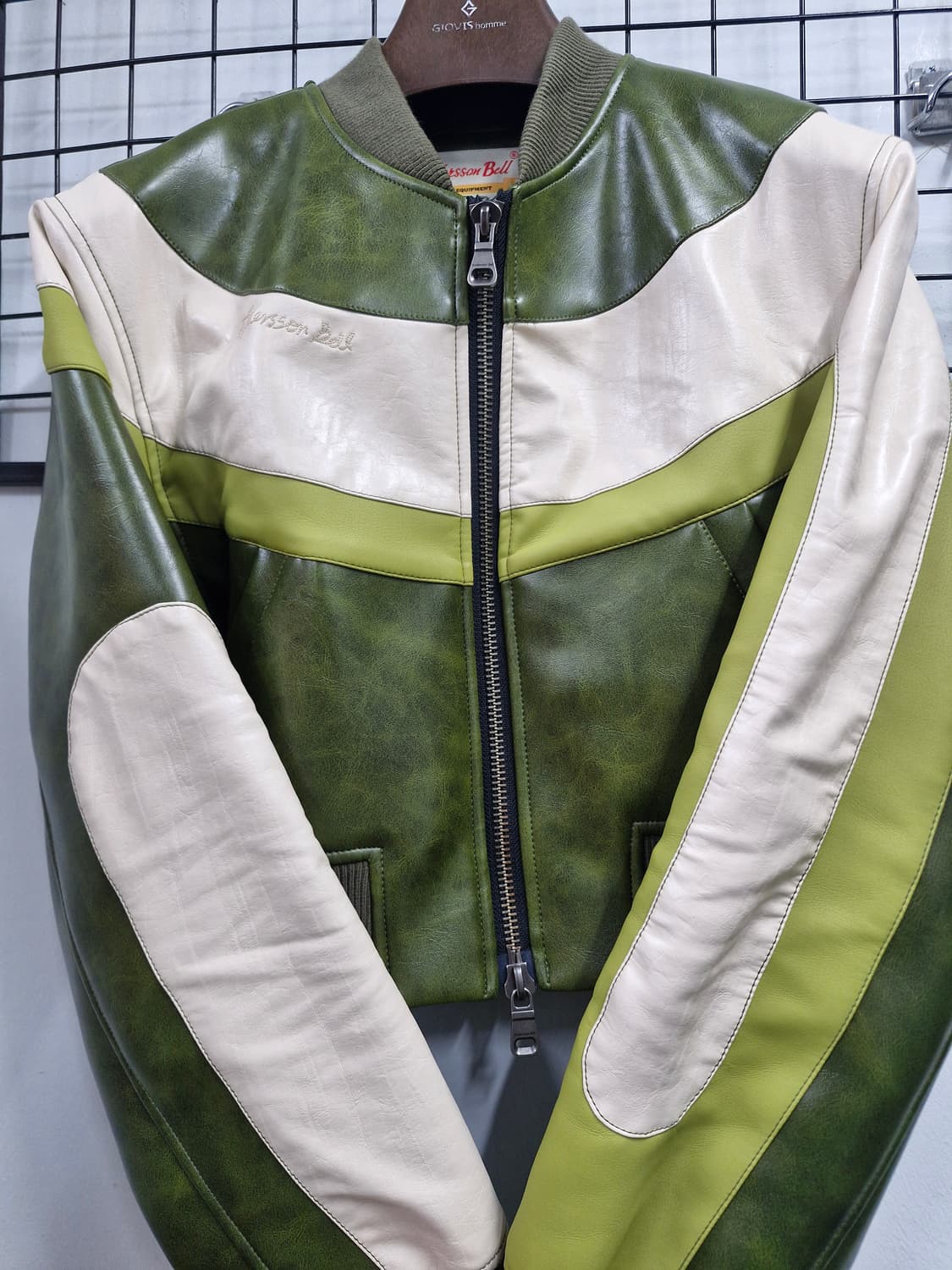 90S/55 앤더슨벨 리루 포 레더 레이싱 봄버 자켓. 상품이미지4