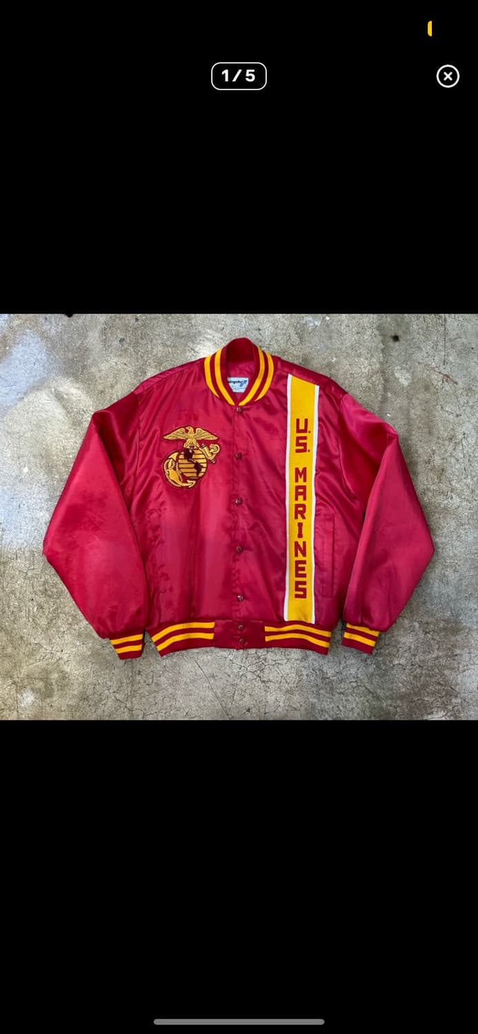     빈티지 Swingster US Marines 자수 새틴 스타디움  상품이미지1