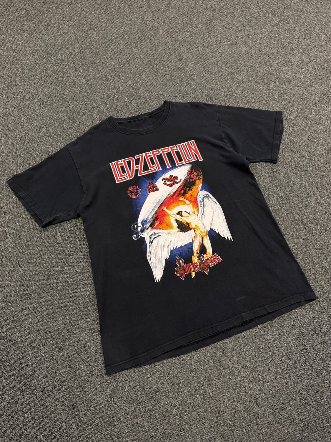 L) 레드제플린 빈티지 프린팅 반팔 티셔츠 상품이미지1