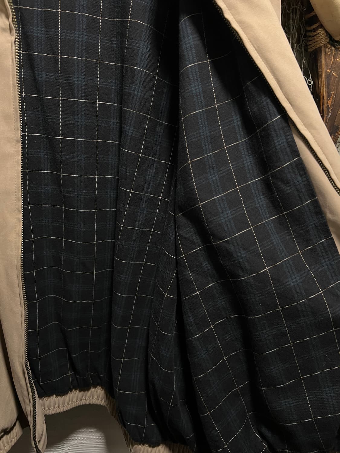 [2XL]폴로 랄프로렌 체크 라이닝 베이지 드리즐러 자켓 상품이미지6