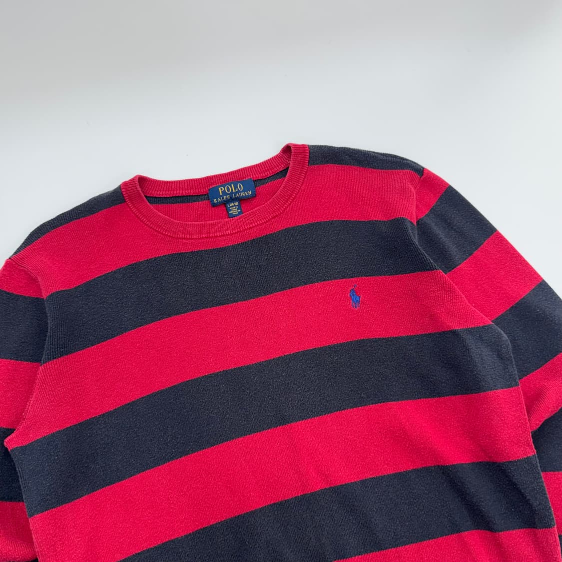 Polo 폴로 블루 포니 레드 네이비 단가라 롱슬리브 상품이미지4