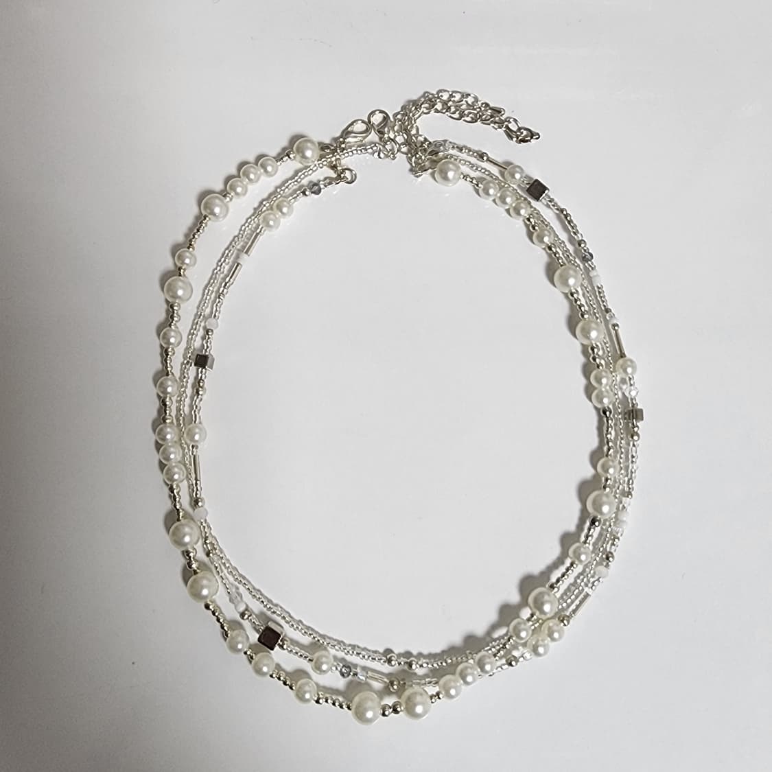 여자 공주풍 진주레이스 목걸이 세트 상품이미지1