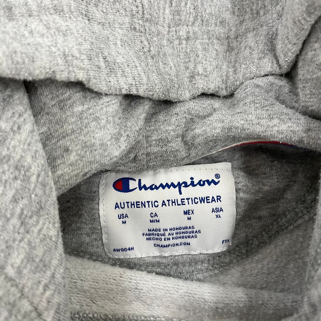 M 챔피온 그레이 긴팔 후드 티셔츠 0202M1 상품이미지2