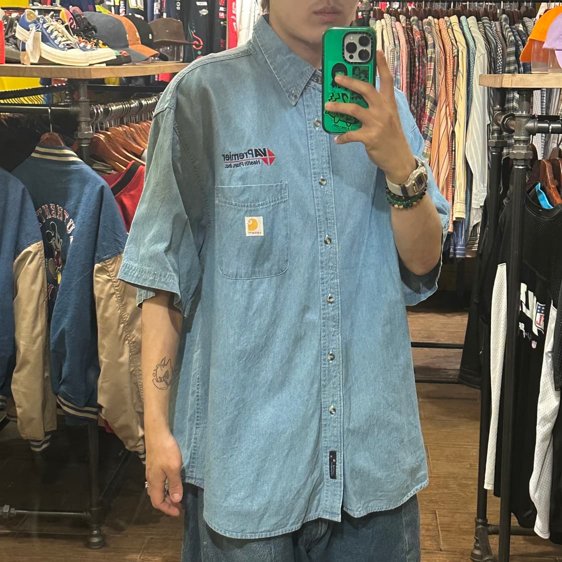 [HI] 칼하트 반팔 데님셔츠 상품이미지4