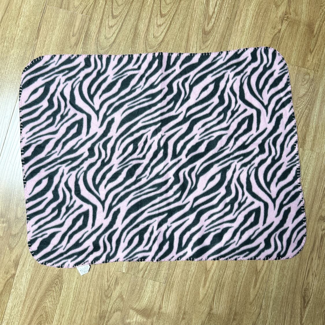 일본 빈티지 고전 호피 지브라 핑크 담요 방꾸 인테리어 소품 오네갸루 상품이미지1