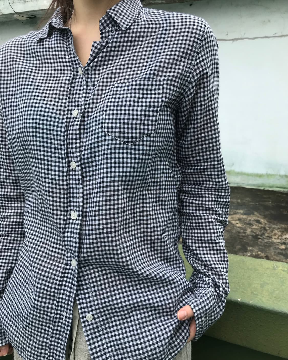 블랙 체크 셔츠  상품이미지1