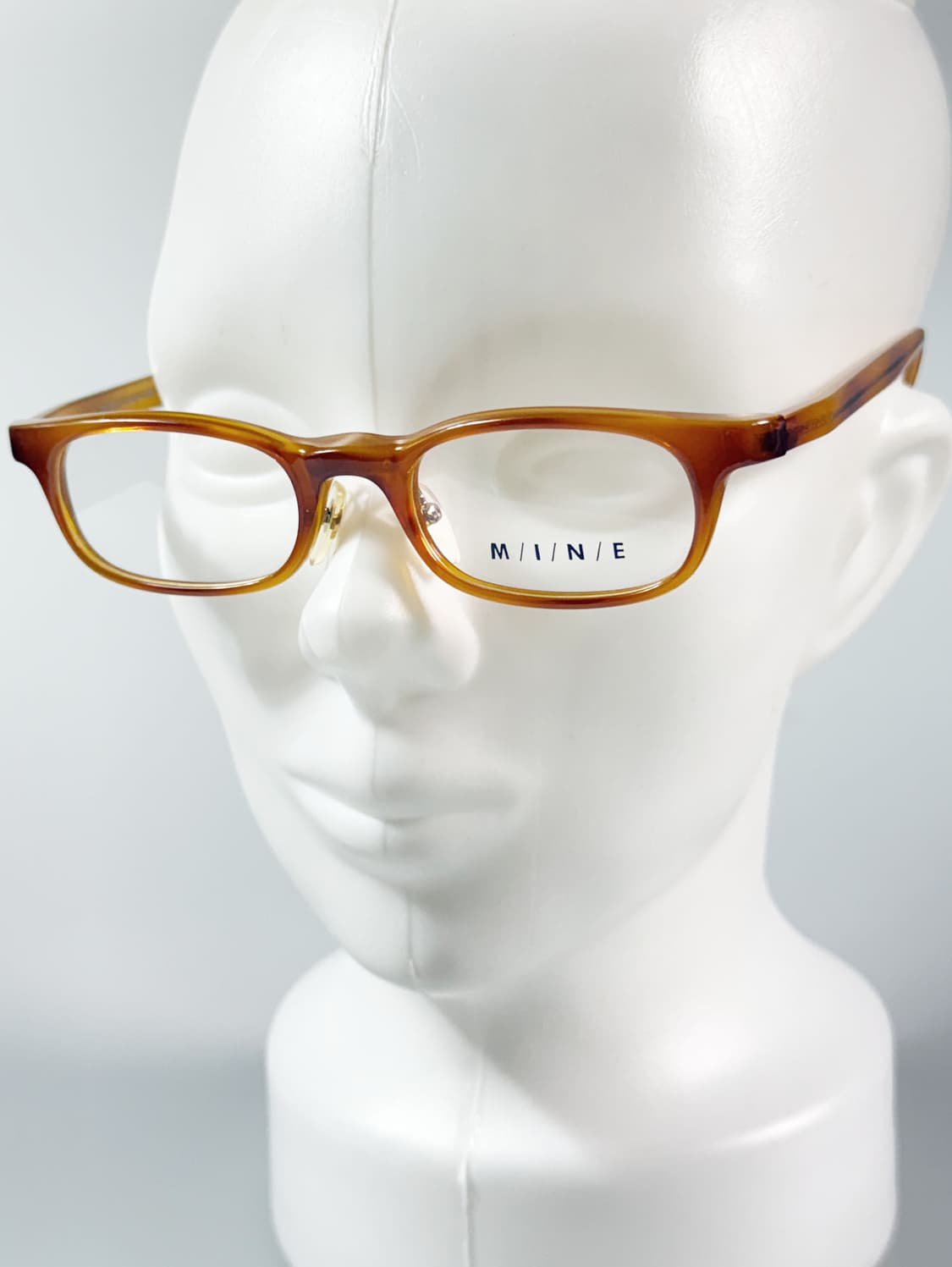 일본제 MINE 엠버 브라운 뿔테 스퀘어 빈티지 안경 상품이미지8