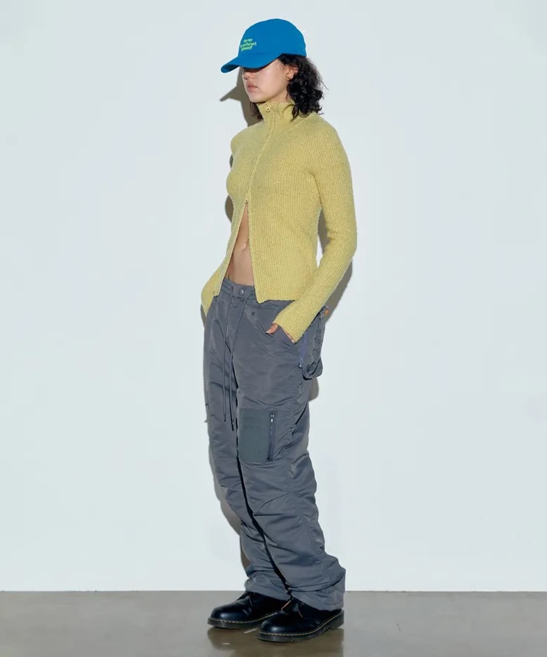 SCULPTOR Boucle Knit Zip-Up Lemon 상품이미지3
