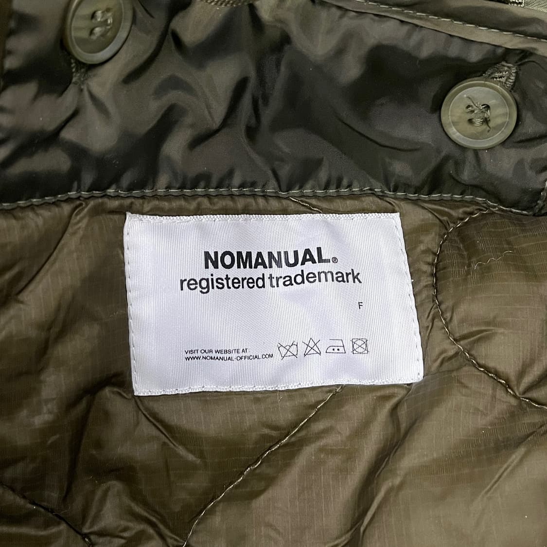 [정품] 노메뉴얼 카키색 야상 점퍼 바람막이 b19 상품이미지5