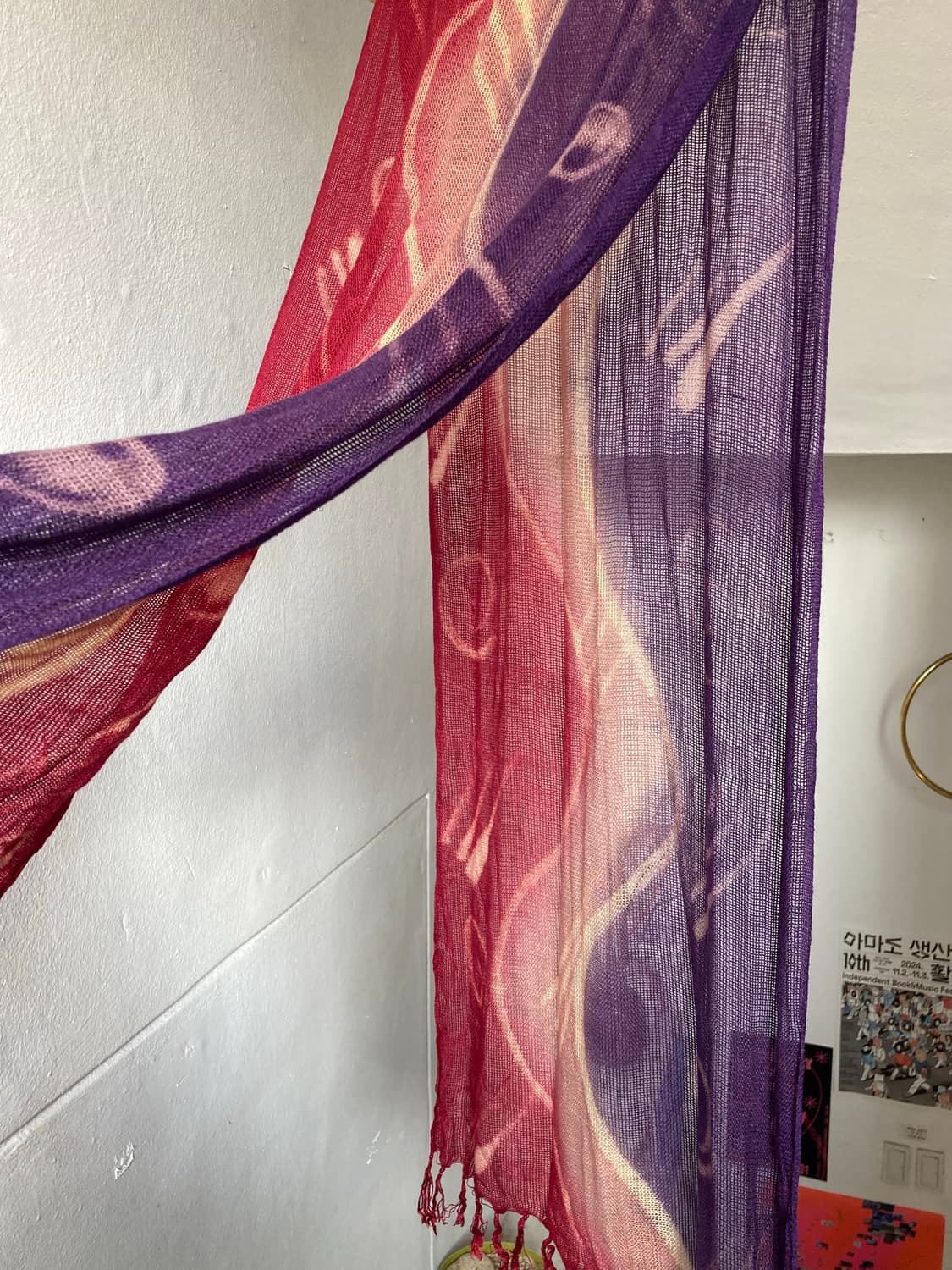 빈티지 에스닉 투톤 물결 머플러 상품이미지4